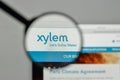 Milan, Italy - November 1, 2017: Xylem logo on the website homepage.