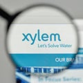 Milan, Italy - November 1, 2017: Xylem logo on the website homepage.