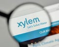 Milan, Italy - November 1, 2017: Xylem logo on the website homepage.