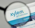 Milan, Italy - November 1, 2017: Xylem logo on the website homepage.