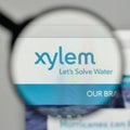 Milan, Italy - November 1, 2017: Xylem logo on the website homepage.