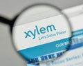 Milan, Italy - November 1, 2017: Xylem logo on the website homepage.