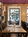 Milan, Italy - October 4, 2019: Dry Milano, modern italian pizzeria with cool design