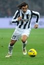 Andrea Pirlo in action during the match