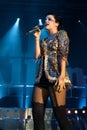 Lily Allen , during the concert