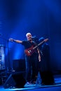 Neapolitan singer and guitarist Pino Daniele during the concert