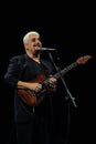 Neapolitan singer and guitarist Pino Daniele during the concert