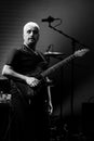 Neapolitan singer and guitarist Pino Daniele during the concert