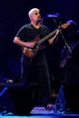 Neapolitan singer and guitarist Pino Daniele during the concert