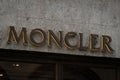 Milan, Italy - October 8, 2016: Logo of a Moncler shop in Milan