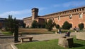 Milano Castle - Castello Sforzesco - popular tourist destination in Milan Royalty Free Stock Photo