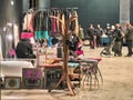 People are shopping at the vintage East Market in Milan