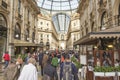 Vittorio de Emanuele galleries with luxury shops and many bars and restaurants Royalty Free Stock Photo