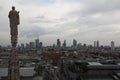 Milan, Italy panorama. View from Milan Cathedral. Royal Palace of Milan - Palazzo Realle and Velasca Tower in the background