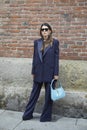 Alessandra Airo before Max Mara fashion show, Milan Fashion Week street style