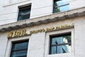 MILAN, ITALY - SEPTEMBER 7, 2017: BNL signboard in MIlan. Banca Nazionale del Lavoro is an Italian bank headquartered in Rome.