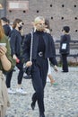 Caroline Daur before Alberta Ferretti fashion show, Milan Fashion Week street style