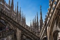 Milan, Italy - September 05, 2017: Milan Cathedral, Duomo di Milano - the gothic cathedral church of Milan.