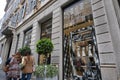 Dior Boutique with shop windows on Via Montenapoleone in Milan Royalty Free Stock Photo