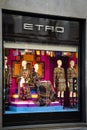 Milan, Italy - September 24, 2017: Etro store in Milan. Fashion