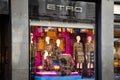 Milan, Italy - September 24, 2017: Etro store in Milan. Fashion