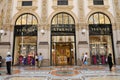 MILAN, ITALY - SEPTEMBER 10, 2018: Facade of Versace store insid