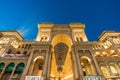 MILAN, ITALY - September 29, 2017 : The Galleria Vittorio Emanuele II is an elegant nineteenth-century shopping arcade and a major Royalty Free Stock Photo