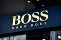 Milan, Italy - September 24, 2017: Hugo Boss store in Milan. Fa Royalty Free Stock Photo