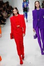 Lea Julian and Soso Korell walks the runway at the Versace show during Milan Fashion Week Spring/Summer 2018