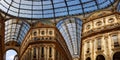 View of the Galleria Vittorio Emanuele II in Milan, Italy