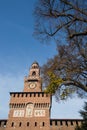 Milan, Italy - Sforzesco castle - December 2015 Royalty Free Stock Photo