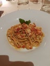 Milan italy spaghetti seafruits good
