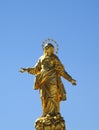 Milan, Italy. Statue of golden Madonna