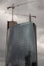 MILAN, ITALY, 07/19/2011: tower in piazza Gae Aulenti under construction in milan, lombardy, Italy Royalty Free Stock Photo