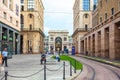 Milan, Italy - 14.08.2018: Vittorio Emanuele II Gallery at Piazza del Duomo in Milan Royalty Free Stock Photo