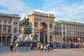 Milan, Italy - 14.08.2018: Vittorio Emanuele II Gallery at Piazza del Duomo in Milan Royalty Free Stock Photo