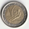 Coin worth eur 2 commemorating the XX Winter Olympic Games, Turin 2006