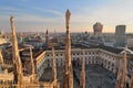 Milan landscape from the Duomo Royalty Free Stock Photo