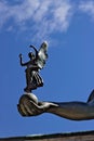 Brera Academy in Milan. Detail of Canova`s sculpture: Napoleon B