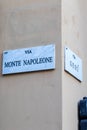 Milan, Lombardy, Italy: Montenapoleone street Royalty Free Stock Photo