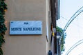 Milan, Lombardy, Italy: Montenapoleone street Royalty Free Stock Photo