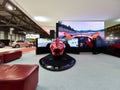 Milan, Lombardy Italy - November 23 , 2018 - Museo Ferrari F1 simulators installation at Autoclassica Milano 2018 edition