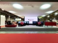 Milan, Lombardy Italy - November 23 , 2018 - Museo Ferrari F1 simulators installation at Autoclassica Milano 2018 edition