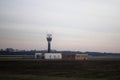 2020.12.27 Milan Malpensa Airport, control tower Royalty Free Stock Photo