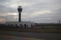 2020.12.27 Milan Malpensa Airport, control tower Royalty Free Stock Photo