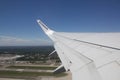 2021.06.06 Milan Malpensa Airport, Ryanair low cost airline flying to Italy view during take off Royalty Free Stock Photo