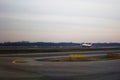 20.12.27 Milan Malpensa Airport, take-off runway Royalty Free Stock Photo