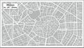 Milan Map in Retro Style. Hand Drawn. Royalty Free Stock Photo