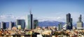 Milan (Milano) skyline with new skyscrapers Royalty Free Stock Photo