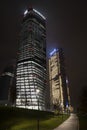 Milan: modern building near Citylife at evening